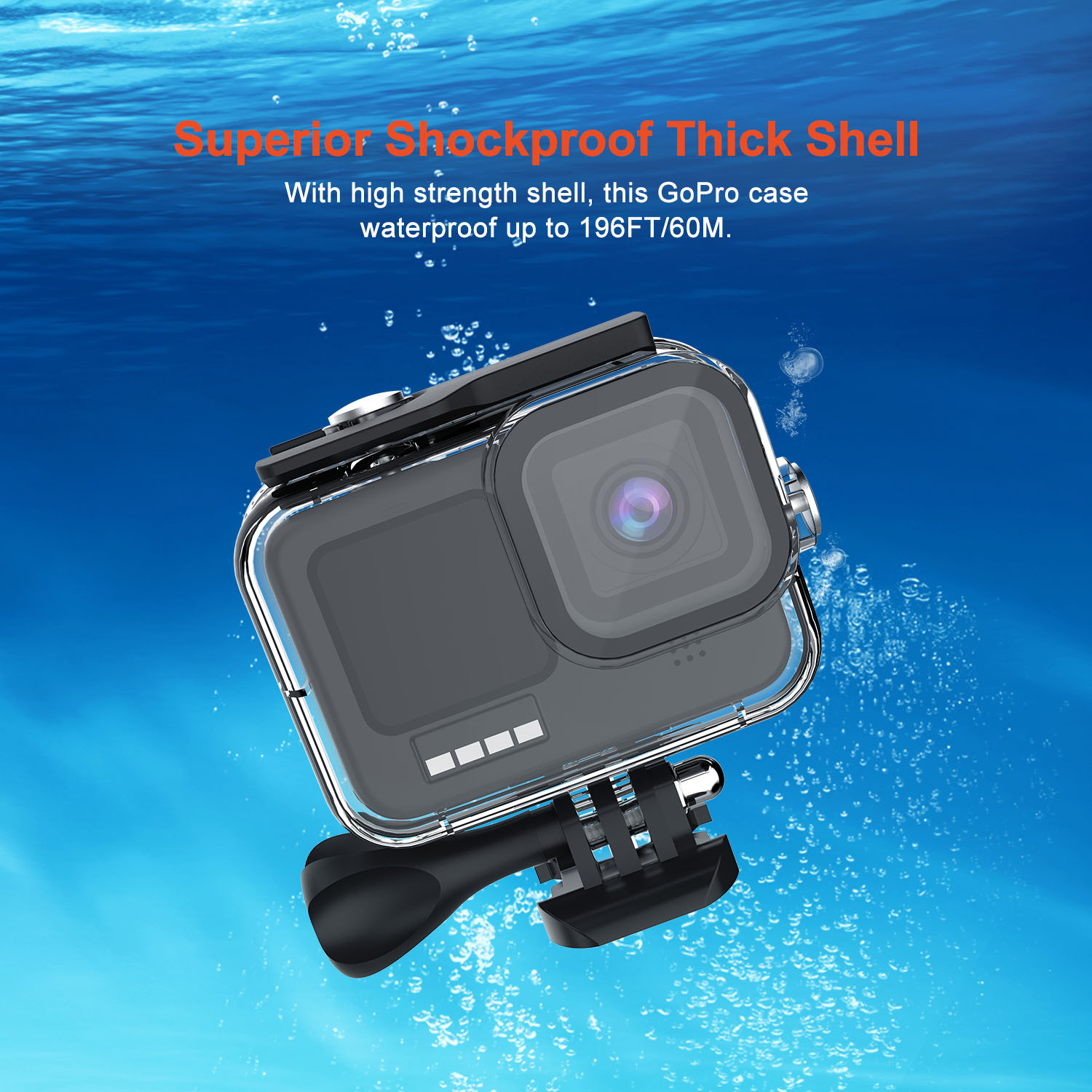 Waterproof Ca... Deyard Accessories Kit for GoPro Hero 9 Shockproof Carry Bag 